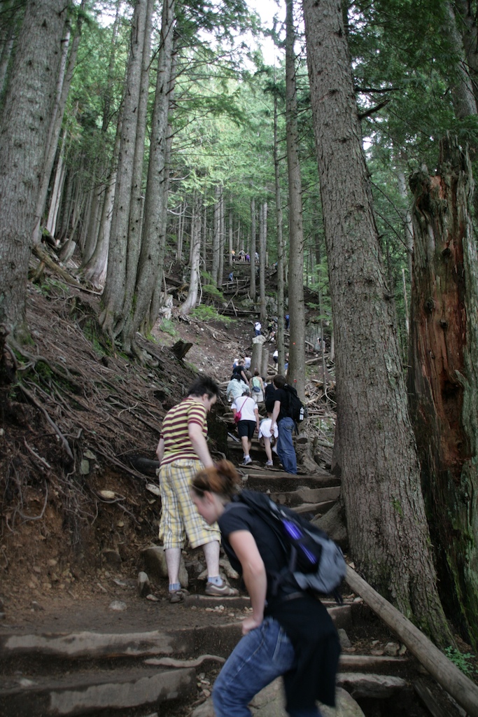 The grouse grind. 3km vertical hike.
