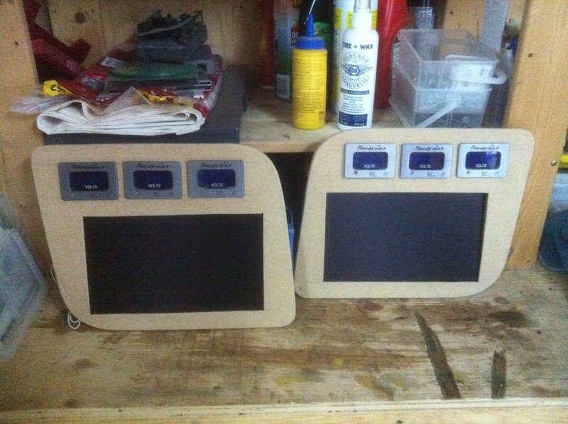 Just had to redo the side panels that house a 10&quot; Alpine screen with 3 PG Digital Display each. Next paint!!!