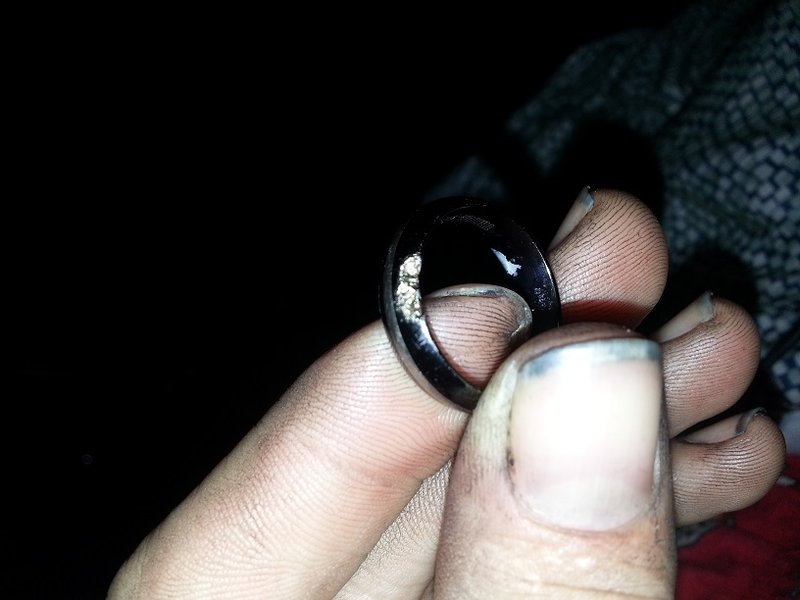 While tightening the neg terminal I accidentally arced the pos &amp; fried a chunk outta my wedding ring! Wife wasn't too impressed...:|