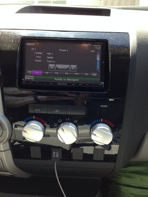 Kenwood dnx-9980hd in dash.  modded the fac USB/aux to work with the Kenwood.
