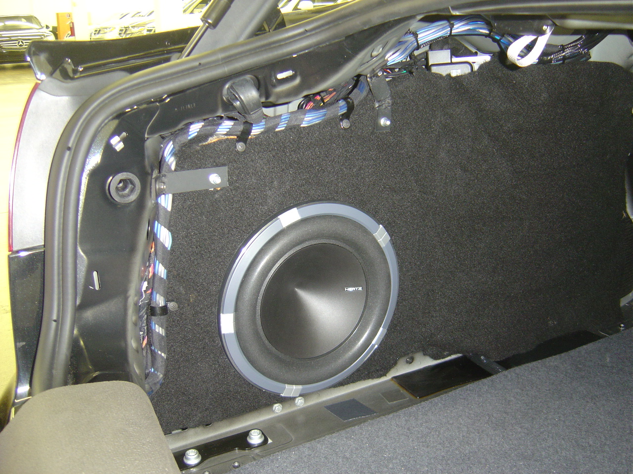 bolted in and some wires ran to/from the crossovers