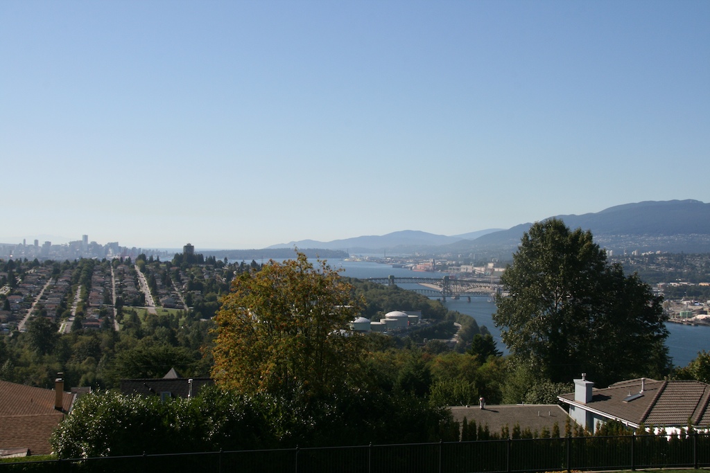 View from down my street during the day.