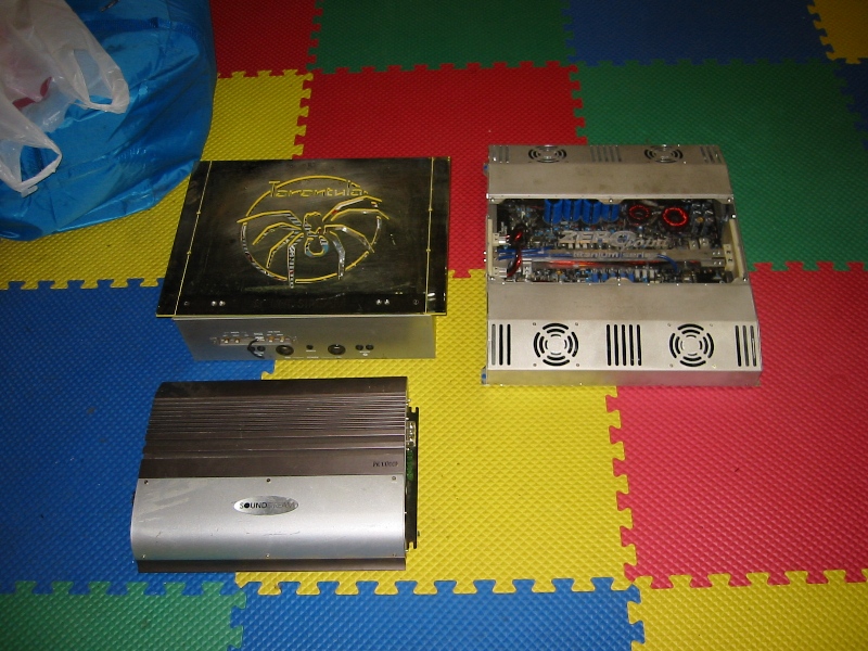 My biggest amps, including the custom ZPA.  I also have the Autotek 3000.1 in my car right now.