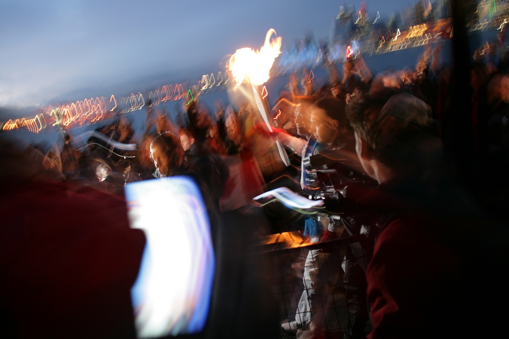 Only picture Wendy managed to get of AHHHHNOOOLD carrying the torch.