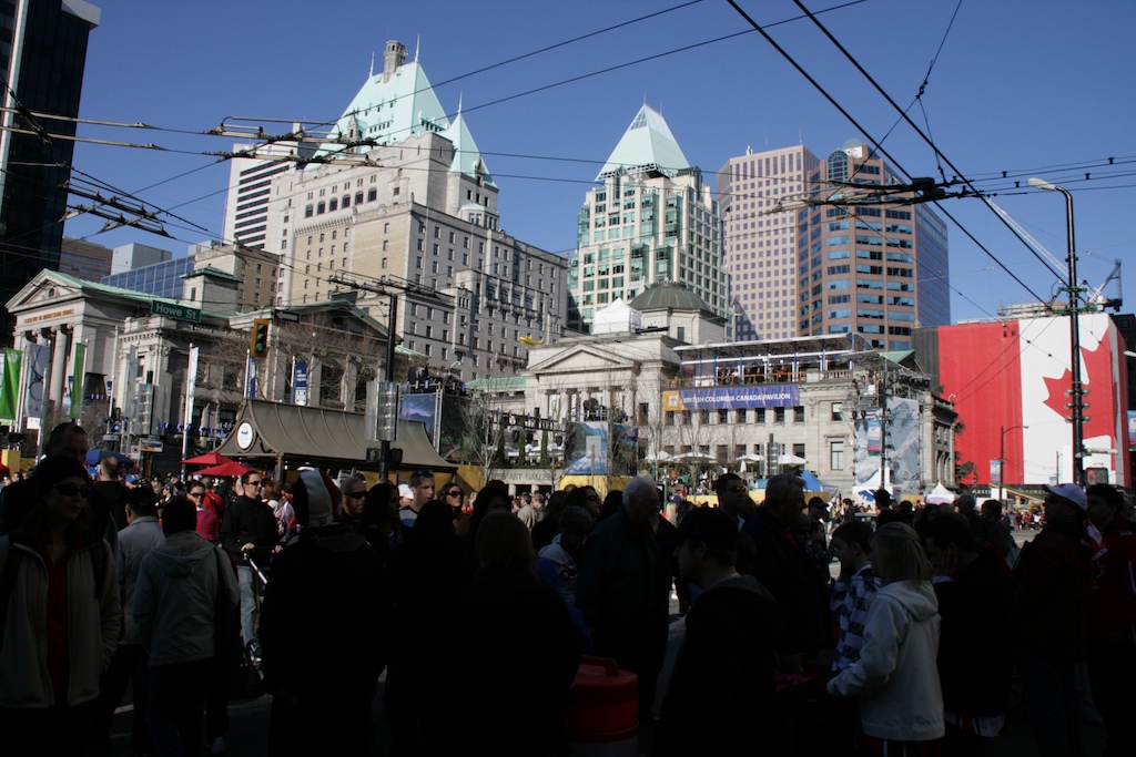 Robson Square. This was the center of it all!