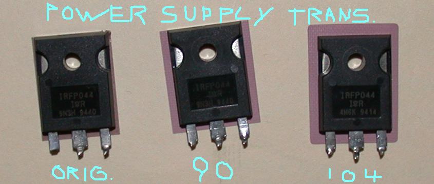 This picture shows a power supply transistor with the different sils.
