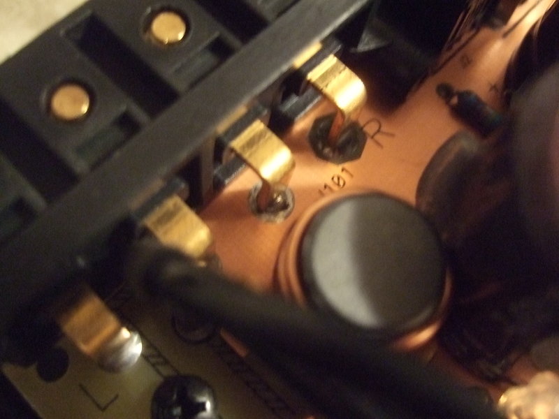 More possible solder issues. This one is on the speaker terminal itself. Second one in from the right.