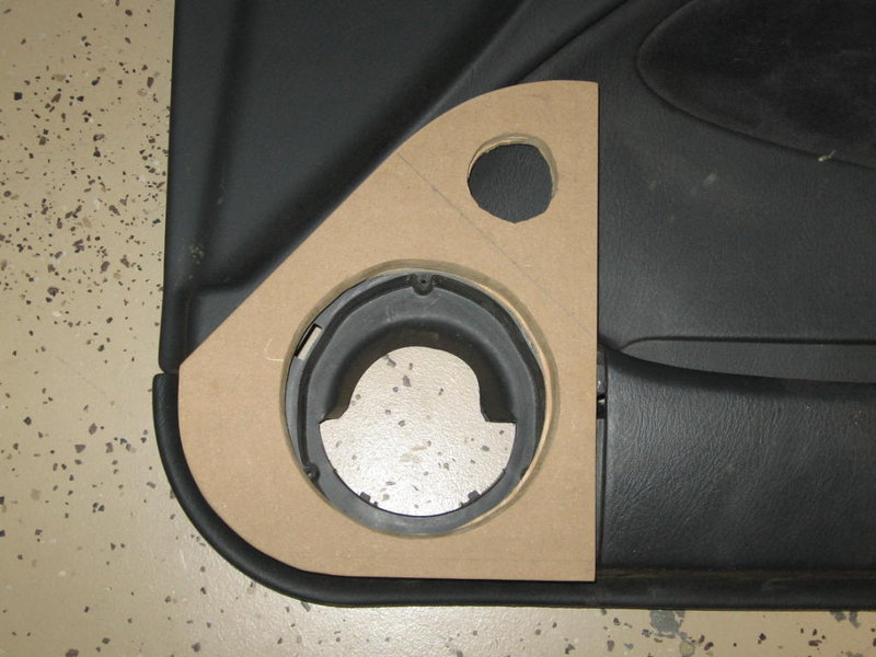 I then designed and cut a 3/4&quot; thick MDF baffle to mount to the spacer.