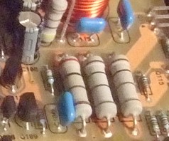 the photo you sent me I can not see colors well.. my resistance that is burned is above the blue ... to the left of the three resistors big...I would serve the colors of resistance