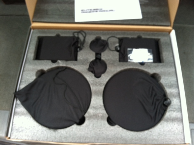 This is how everything looks once opened... Nice little black bags for everything..<br />Great touch.