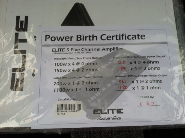 A shot of the spec sheet for the Elite.5