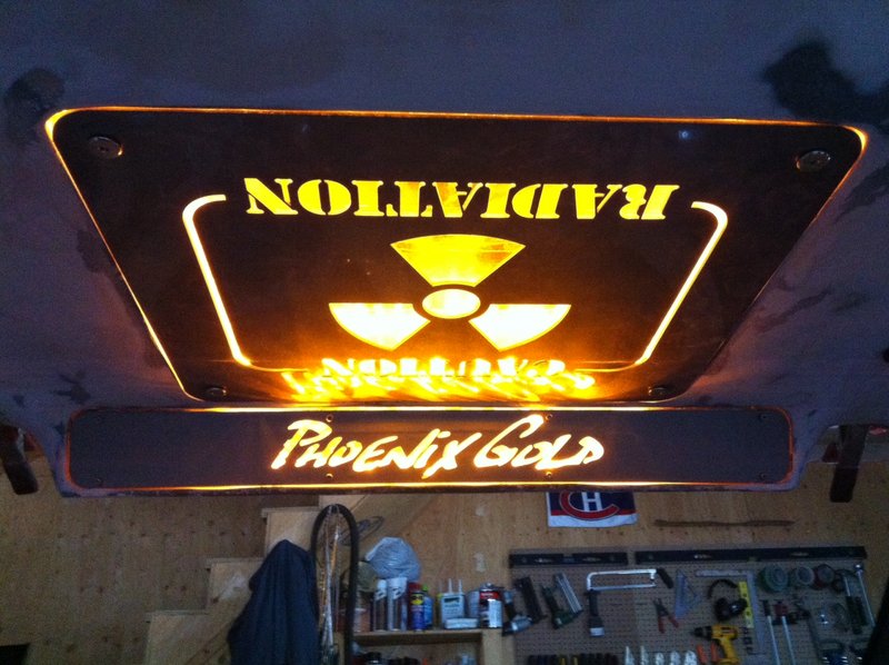 Yes the &quot;Caution&quot; logo will be turn around for the final install...realised after I took the pics that it was backward.