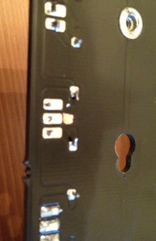 Incomplete trace with the lacquer allready of.