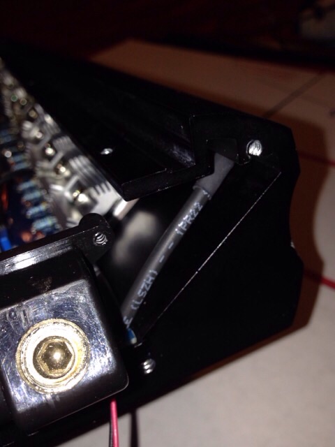 Tucked the wires along the side.