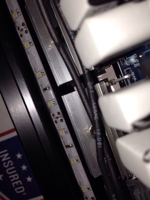 Led strip mounted.