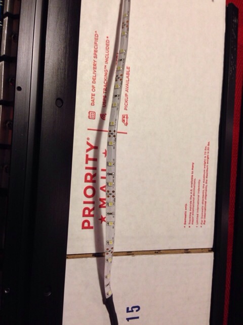 Led strip with wires soldered on.