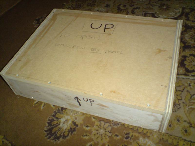 The crate unpacked