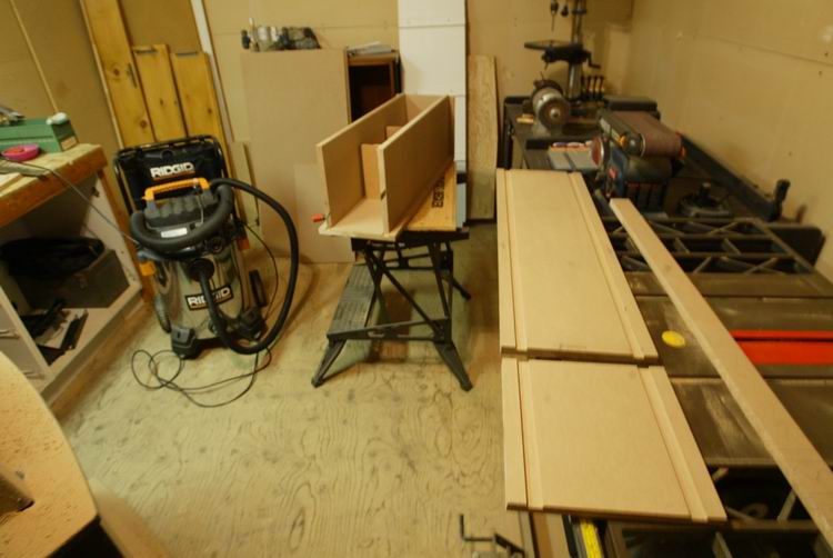 Top and end piece showing more dadoes.