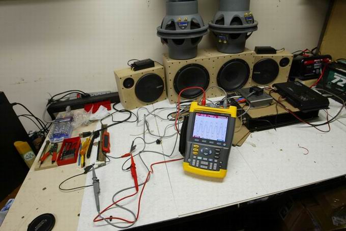Here's my set up down in the far corner of the basement. That's a Treo SS75.4 under the DD5 and BC. One of three rooms in the house where I get to make a decision without consultation. A garage is a room? Right?
