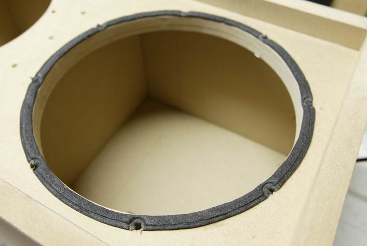 I fully test mounted one sub using foam tape designed for sealing gaps in household doors and windows. The cast bead in the woofer basket seems to have sealed very well. It's easy to apply (sticky one side) and doesn't leave a residue.