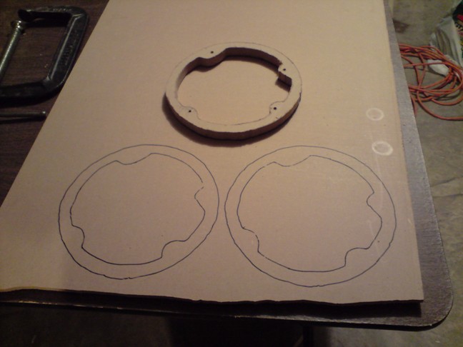 Plotted the 1/4&amp;quot; from the 3/4&amp;quot; which was previously plotted from the original 9&amp;quot; mounts and then custom cut till it &amp;quot;fit&amp;quot;.