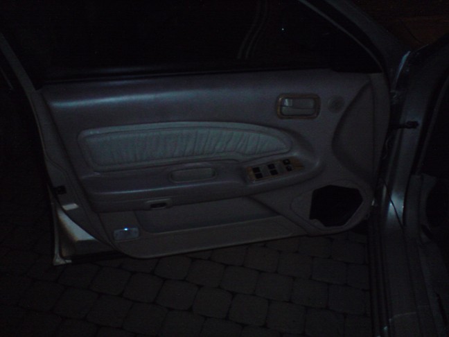 Here it is with the panel on.  I left the grill off so I can see if it's gonna hit anything.  Grill will go on later.