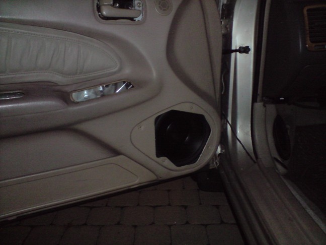 Close up view of the 9 inside the door panel