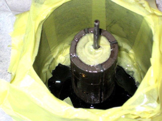 the coated magnet; leave it time enough to dry and harden completely [I took no risk and waited 3 days].