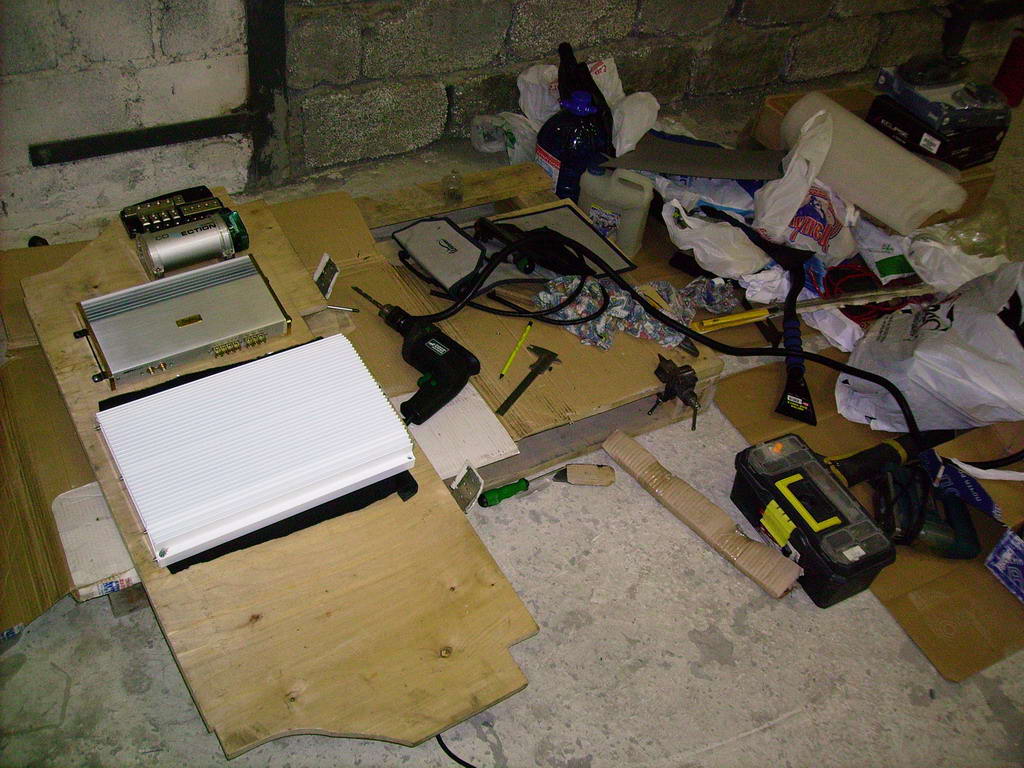 26 Mounting of amps is in progress.jpg